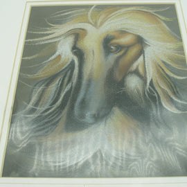 Afghan Hound Acrylic Portrait