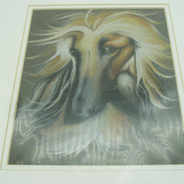 Afghan Hound Acrylic Portrait